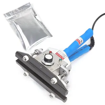 Produktbild von Folienschweißgerät - FKR-200 Handheld-Heißsiegelgerät - 300 W - 220 V - 10 x 200 mm - 30–250 °C - Aluminium/ABS - Blau