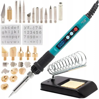 Produktbild von Techrebal Pyrographie-Set Holzbrand Präzisions-Lötkolben 80W