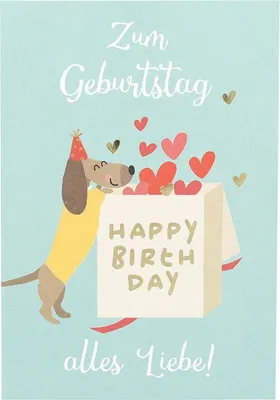 Produktbild von Klappkarte Hello you 4-Zum Geburtstag alles Liebe Happy