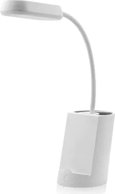 Produktbild von INF LED Schreibtischlampe mit USB, Stifthalter & Handyhalter für Studenten Weiß