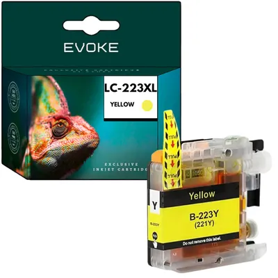 Produktbild von Evoke kompatible Tinte für Brother LC-223 LC223 LC223Y Gelb 10 ml 300 Seiten DCP-J4120DW J562DW; MFC-J5320DW J4620DW