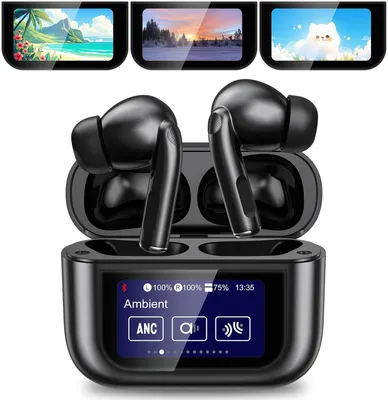 Produktbild von 13 Touchscreen-Funktionen Bluetooth 5.4 & Ein-Schritt-Kopplung mit Touch Screen Wireless Earbuds mit ENC Noise Cancelling Kabellose