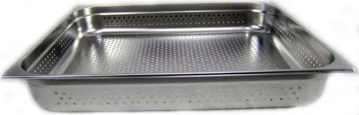 Produktbild von GN 2/1 Gastronormbehälter GN-Behälter Edelstahl 28,9 Liter Tiefe 100mm GELOCHT