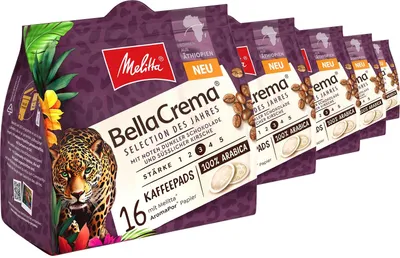 Produktbild von Melitta BellaCrema Selection des Jahres Kaffeepads für Padmaschinen, 5er / 10er
