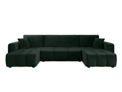 Produktbild von Couchgarnitur Sofa Sofagarnitur ALICE U im Stoff samt in U Form mit Schlaffunktion und Bettkasten Wohnlandschaft Polsterecke Couch Wellenfederung