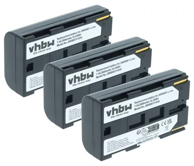 Produktbild von vhbw 3x Akku Ersatz für 30900061 für Kamera (2600 mAh, 7,2 V, Li-Ion)