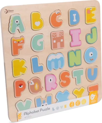 Produktbild von Classic World Holz Alphabet Puzzle Lernspielzeug 27 Teile