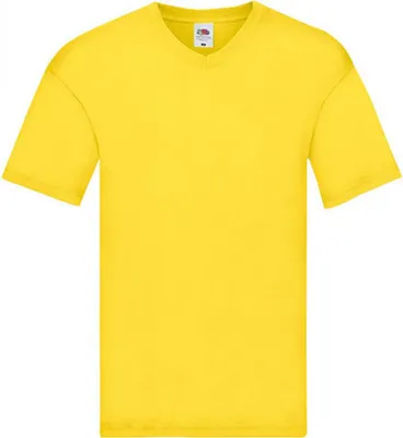 Produktbild von Fruit of the Loom 61-426-0 | Herren Original V-Neck T - Farbe: Yellow - Größe: M