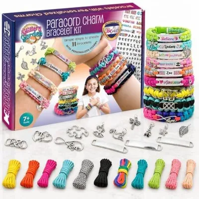Zdjęcie produktu dla Zestaw do tworzenia bransoletek paracord dla dzieci prezent artystyczny