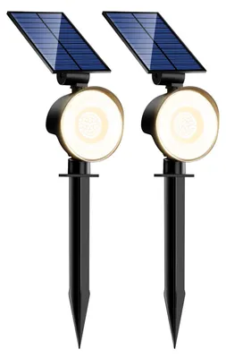 Solar-Spotlights 2er-Pack, wasserdicht, Auto Ein/Aus, für Außen