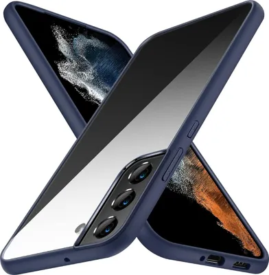 Produktbild von Hülle für Samsung Galaxy S22+ Hülle transparente Rückseite blauer Rahmen