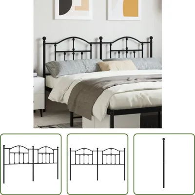 Produktbild von The Living Store Kopfteil Metall Schwarz 180 cm