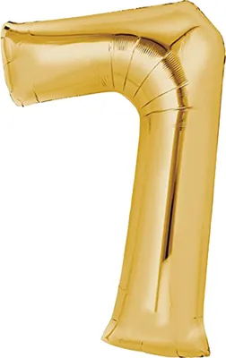 Obrázek produktu pro Fóliový balónek, 80 cm, zlatý, číslo "7"
