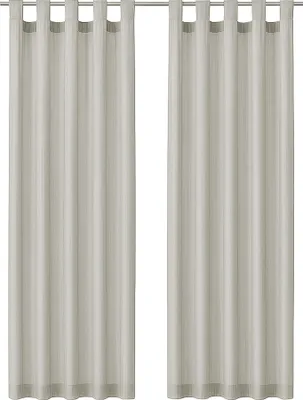 Image de Écharpe décorative Ellen à boucles, lot de 2, gris clair, 140 x 225 cm