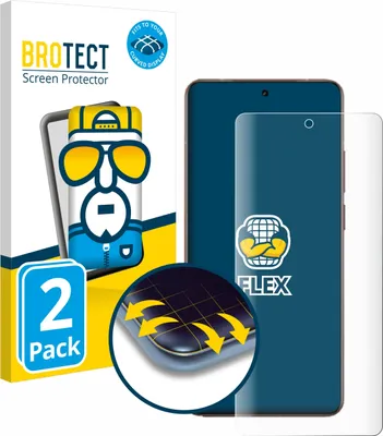 Produktbild von 2x BROTECT Fullscreen Schutzfolie für realme GT 7 Pro Displayschutz Folie Fullcover Klar Transparent