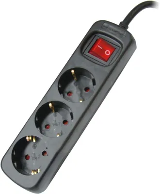 Produktbild von Silver Electronics 9643 Steckdosenleiste - 3 Steckdosen - Mit Schalter - Schwarz - 1,5 m