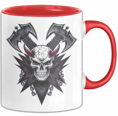 Produktbild von Metalhead Tasse Geschenkidee für Heavy Metal Fans (Rot)