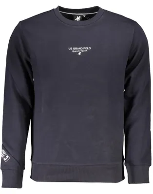 Produktbild von Herren-Sweatshirt Blau: Langarm, Gefüttert, Rundhals & Logo-Druck
