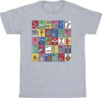 Produktbild von Tom And Jerry - "Grid Squares" T-Shirt für Herren BI52126 (M) (Grau)
