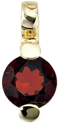 Produktbild von Goldanhänger Anhänger mit Granat rot 585 Gold Gelbgold für Damen