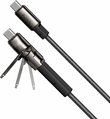 Productafbeelding van Ksix BCL60SCCN, 1 meter, USB-C, USB-C, USB 2.0, 0,48 Gbit/s, zwart