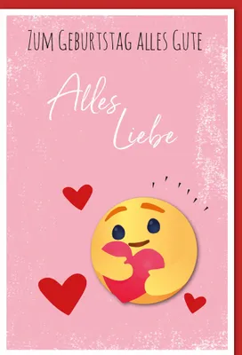 Produktbild von Geburtstag - Glückwunschkarte im Format 11,5 x 17 cm mit Umschlag