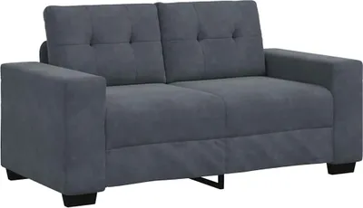 Zdjęcie produktu dla Sofa dwuosobowa Ciemnoszara 160x77x82 cm Aksamit