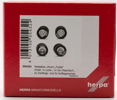 Produktbild von Herpa Z Zurüstteil Radsatz Chrom Fulda 054324