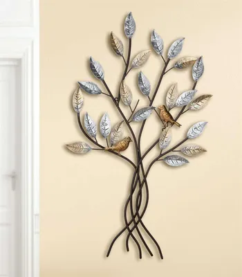 Image de Gilde Wandrelief, Baum, Metall, braun, VE 2, L. 2 cm, B. 50 cm, H. 76 cm 68218 4009079682182