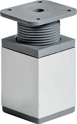 Produktbild von Hettich Möbelfuß 4,0 x 6,0 - 7,8 cm Aluminium-Optik - 1 Stück