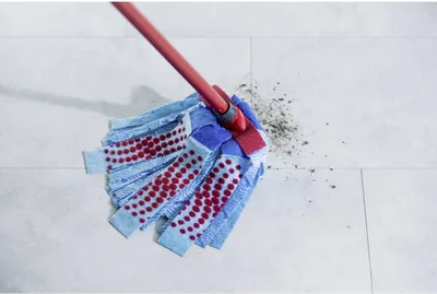 Image de Vileda Super Mocio serpillière douce avec bandes microfibres, manche inclus