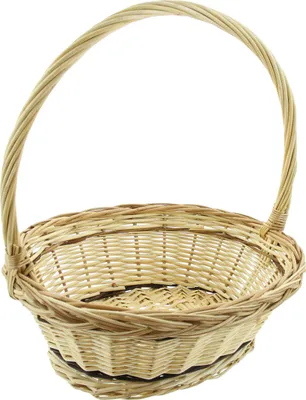 Produktbild von Bügelkorb "Braunstreif", T 34 x B 28 x H 13 cm, Einkaufskorb, Shoppingkorb