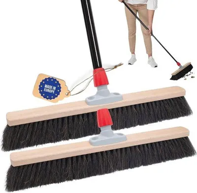 Zdjęcie produktu dla Dwie szczotki przemysłowe o szerokości 40 cm, wykonane ze stali – idealne do warsztatu, domu i pomieszczeń