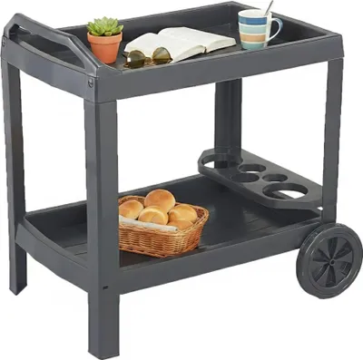 Produktbild von Chidester - Wagen, 53x74x73h cm Anthrazit, 2 Ebenen Italy