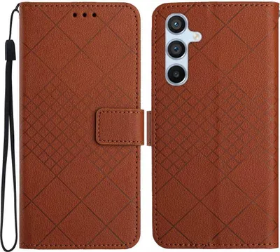 Produktbild von Samsung Galaxy A17 Hülle - Coverup Rhombus Klapphülle - Braun