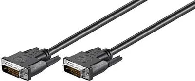 Image de 30X Goobay 93573 Câble DVI-D Full HD Dual Link, nickel, 1.8 m, noir - DVI-D mâle Dual-Link (24+1 pin) > DVI-D mâle Dual-Link (24+1 pin)