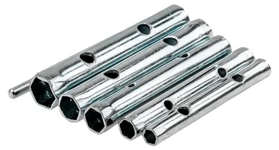 Produktbild von Rohrsteckschlüssel Satz 6-tlg. Rohrschlüssel Werkzeug Set 8-17 mm Schlüssel