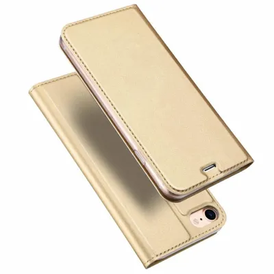 Produktbild von Dux Ducis Flip Tasche Skin Pro Series für iPhone SE (2022) / SE (2020) / 8 / 7 gold