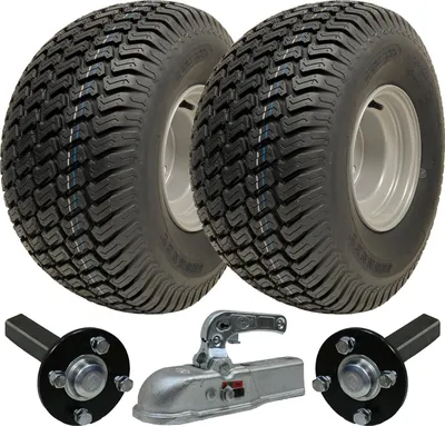 Produktbild von 20x10.00-8 ATV Grass Trailer Kit, Nabe & Achsstummel, Gusskupplung Straßenzulassung 900kgs