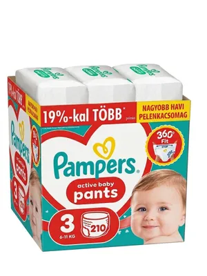 Obrázok produktu pre Pampers Active Baby, plienky nohavičky, veľkosť Midi, 6-11 kg, balenie 3 (210 kusov)