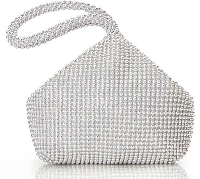 Produktbild von Abendhandtasche in Satin mit Diamant-Accessoären
