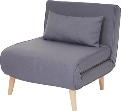 Produktbild von Schlafsessel HWC-D35, Schlafsofa Funktionssessel Klappsessel Relaxsessel Jugendsessel Sessel, Stoff/Textil hellgrau