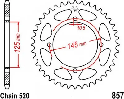 Immagine prodotto di Pignone ESJOT 520 47T acciaio nero