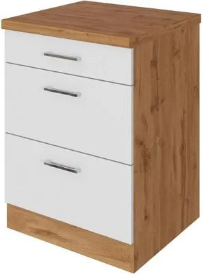 Produktbild von Held Möbel Schubladenunterschrank Sorrento BxTxH 50 x 60 x 86 cm weiß matt zerlegt 435.6279