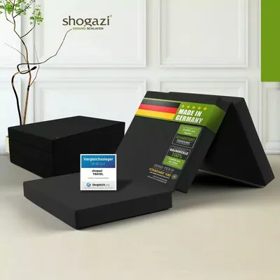 Produktbild von Klappmatratze 100x190x12cm anthrazit TRAVEL Erwachsene Kinder direkt vom Hersteller shogazi ® Manufaktur Germany