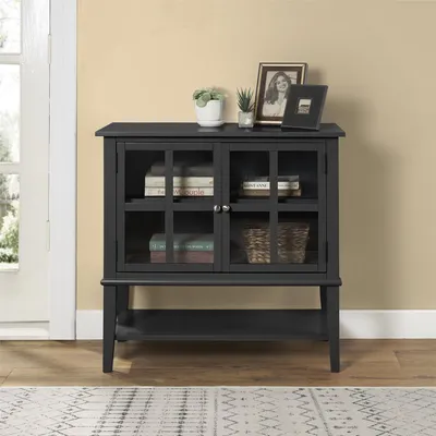 Produktbild von Schrank mit 2 Türen aus MDF schwarz