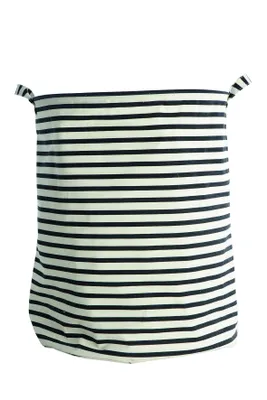 Produktbild von House Doctor Stripes, Rund, Baumwolle, Polyester, Rayon, Schwarz, Weiß, Gestreiftes Muster, 500 mm, 40 cm