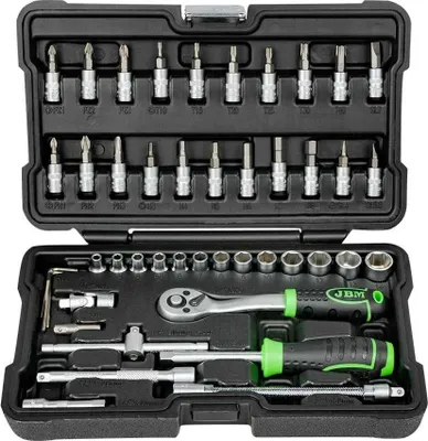Immagine prodotto di Set di chiavi e inserti JBM 54109, 46 pezzi, colore argento. Taglia unica