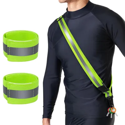 Produktbild von 2 Stk Reflektorbänder Reflektierende Armband Outdoor Sport Sicherheits Reflekto,Grün