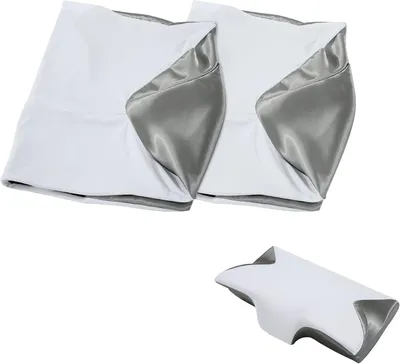 Produktbild von 2 Stück Seidenbezüge für Nackenkissen, Bezüge für Gebärmutterhalskissen, ergonomische Kissenbezüge, NUR Bezug